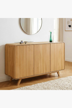 Tömör tölgy komód Avalon 3 ajtó 134 cm tölgy natural